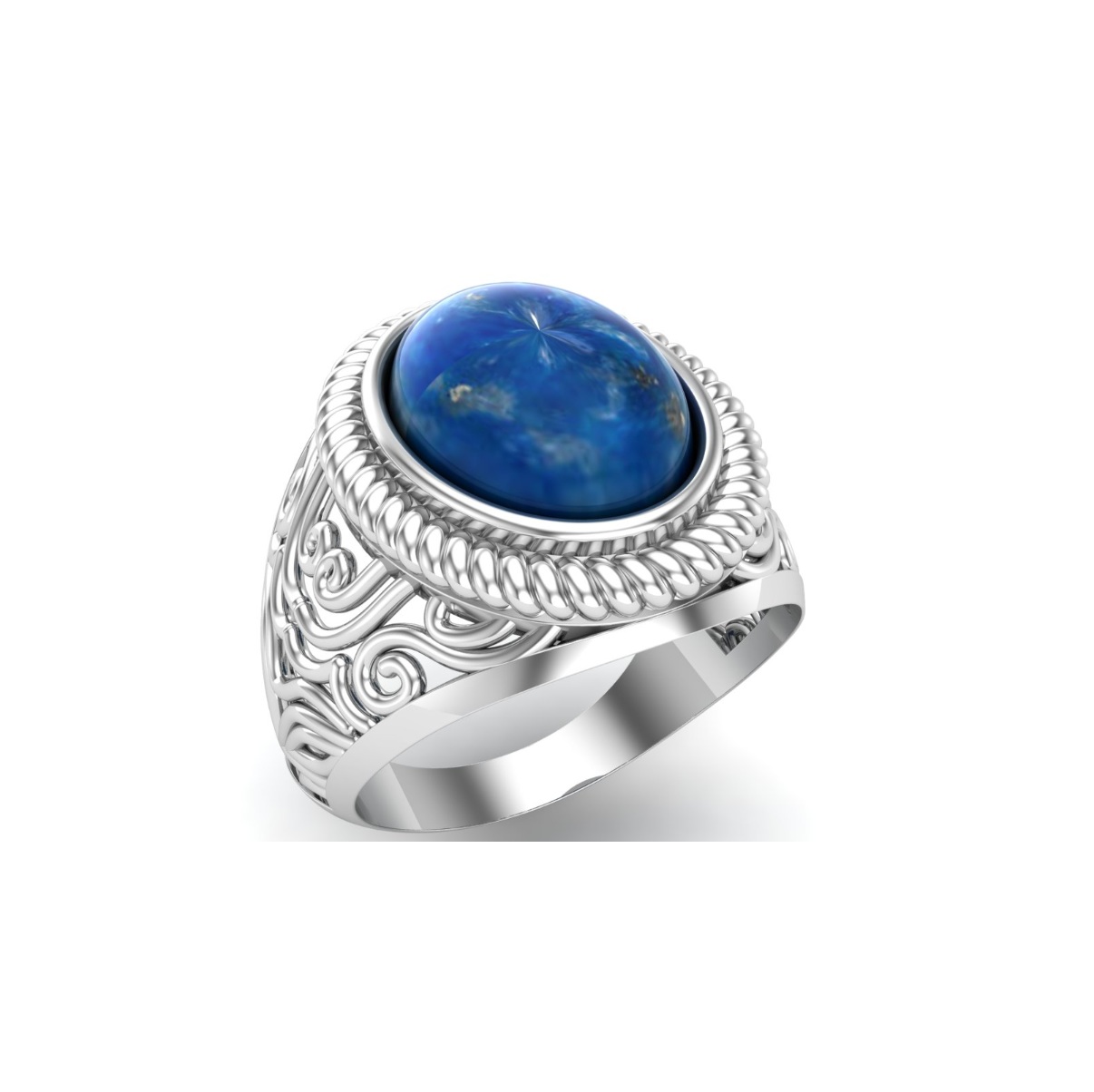 Bague lapis lazuli argent Meknes